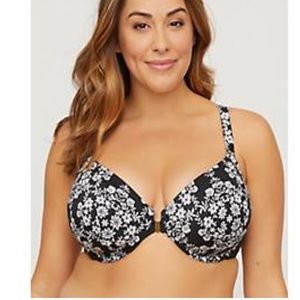 Catherine’s razorback front closure bra.